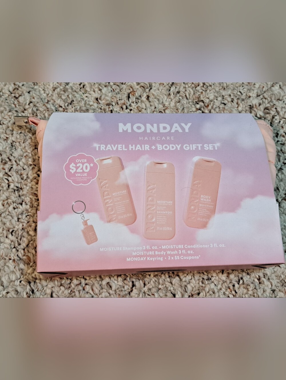 MONDAY Haircare Travel Hair + Body Gift Set - Pink